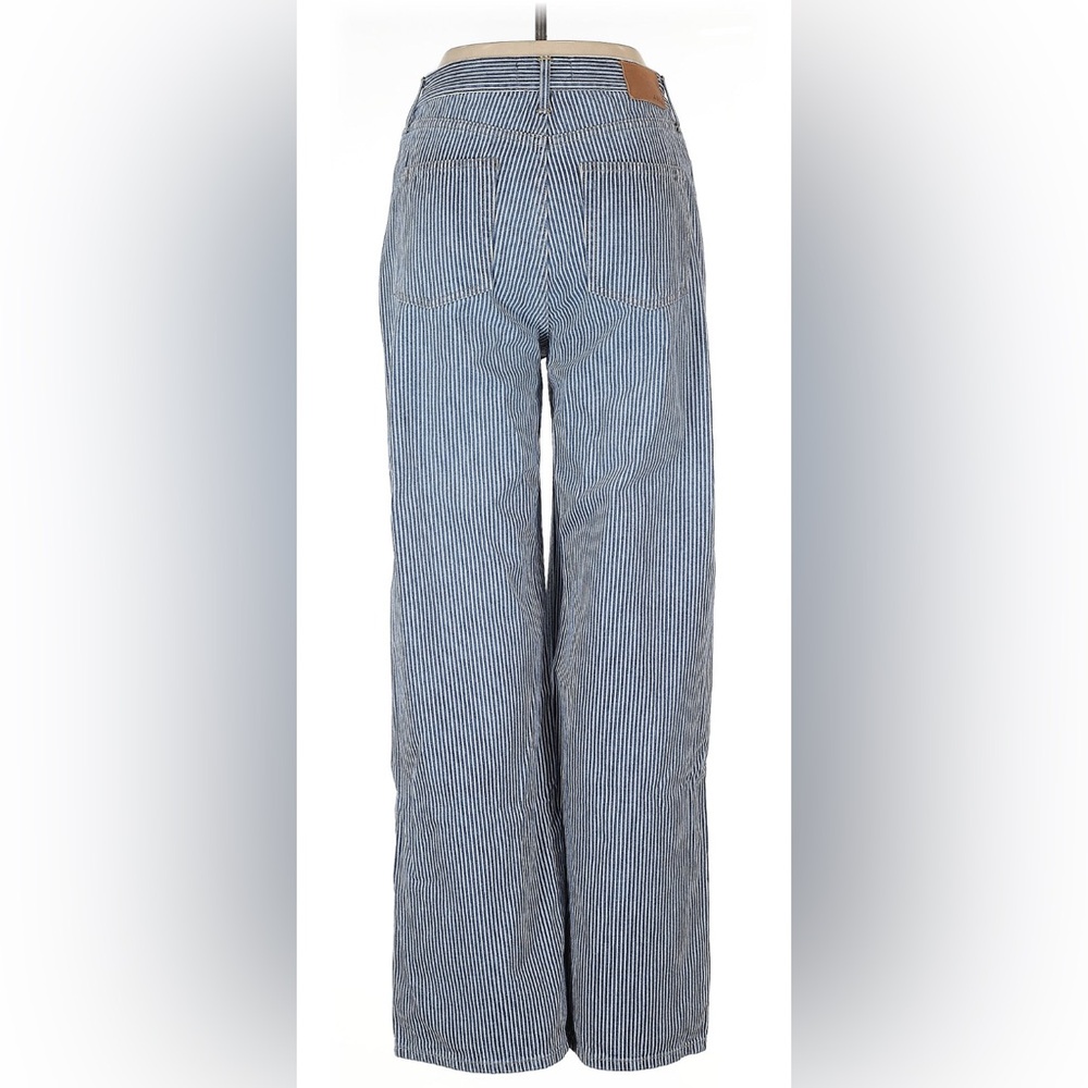 Able Elaine Blue Striped Wide Leg High-Waisted Jeans Size 28 - Picture 5 of 5